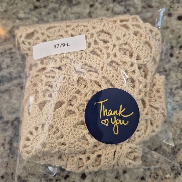 Doilys (3), Vintage Ecru Cotton Crocheted 9.25" - Picture 6 of 7